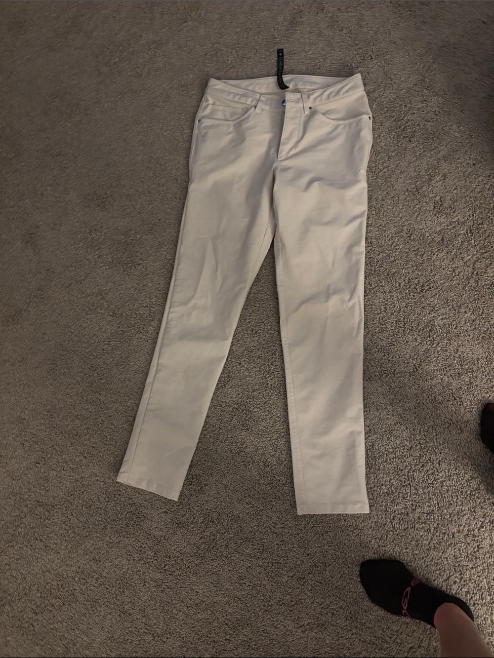 Lululemon ABC Slim-Fit Pants Mens 29 Beige Utilitech 5-Pocket Stretch M5ABNS